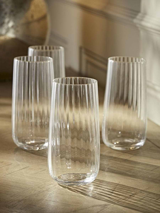 Four Fluted Champagne Coupes
