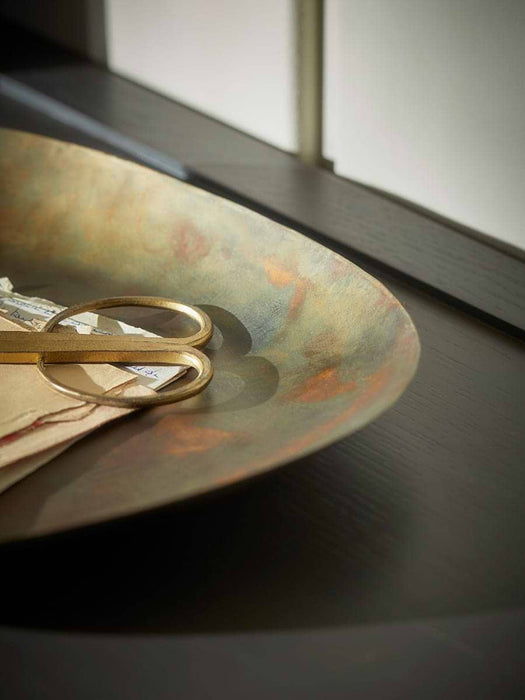 Distressed Brass Effect Tray - Large