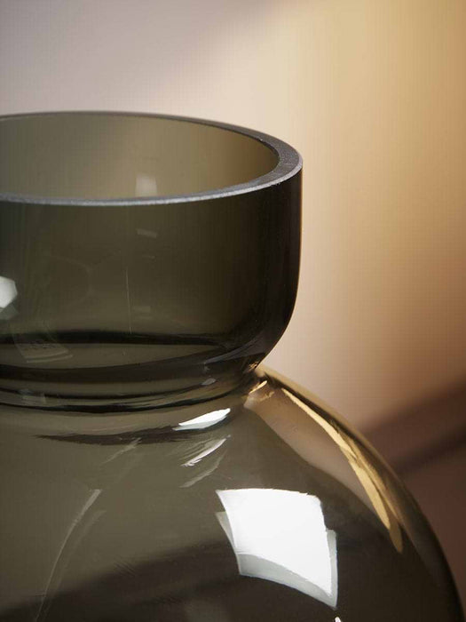 Olive Glass Bulb Vase