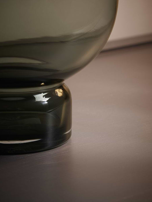 Olive Glass Bulb Vase