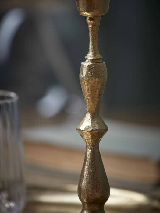 Antiqued Effect Dinner Candle Holder - Large