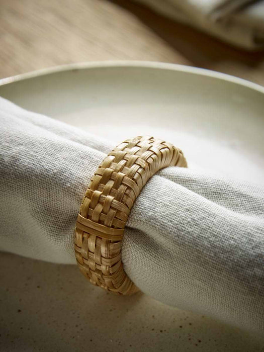 Four Woven Napkin Rings