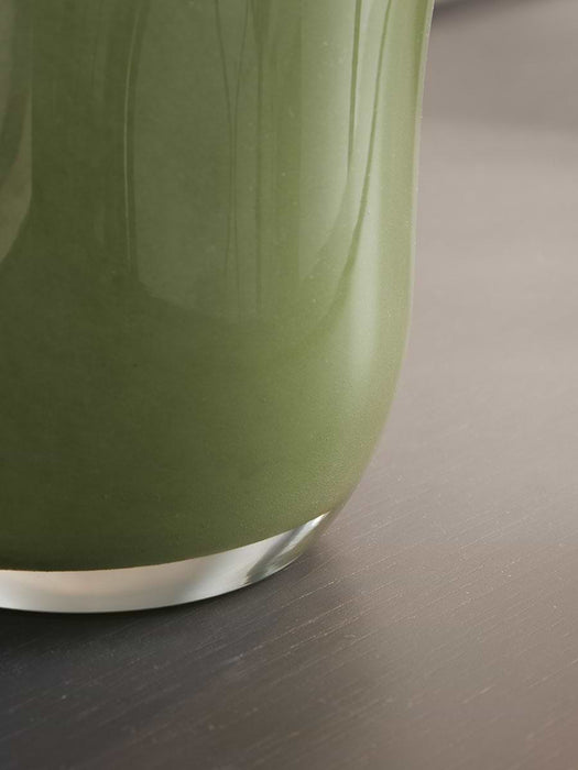 Petal Olive Glass Vase