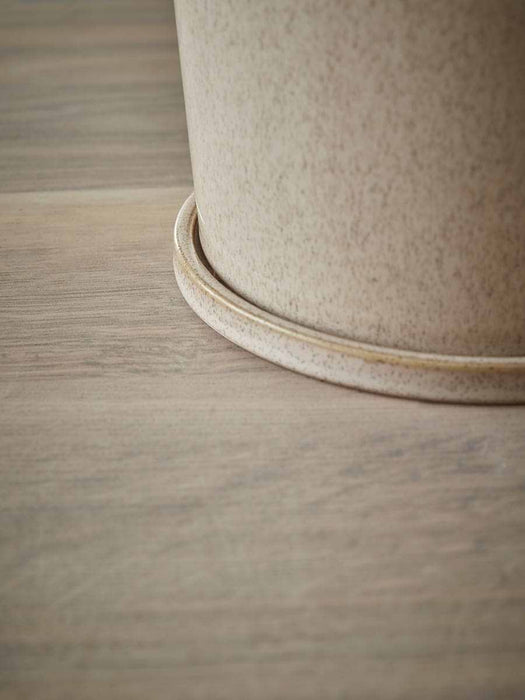 Speckled Glazed Planter & Saucer - Large