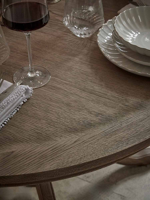 Flen Extendable Round Dining Table - 4 to 6 Seater