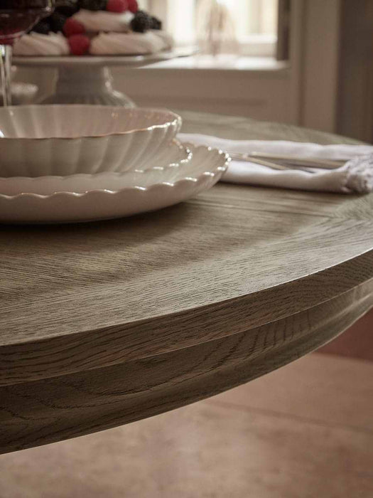 Flen Extendable Round Dining Table - 4 to 6 Seater