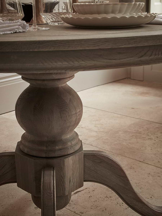 Flen Extendable Round Dining Table - 4 to 6 Seater