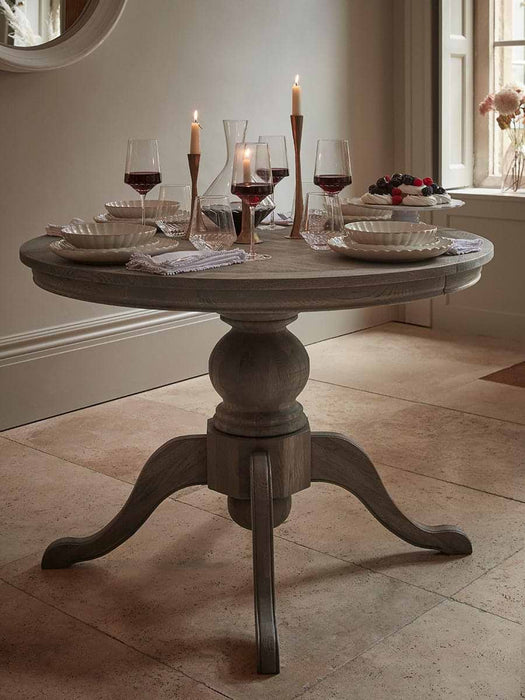 Flen Extendable Round Dining Table - 4 to 6 Seater