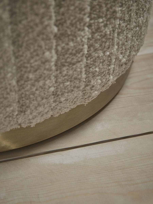 Pleated Boucle Footstool