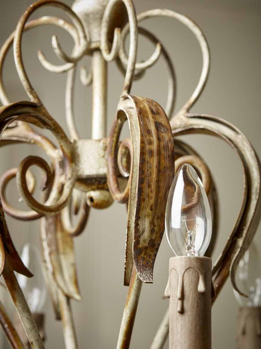 Six Arm Scroll Chandelier