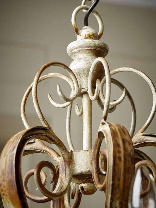 Six Arm Scroll Chandelier
