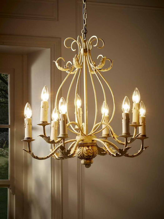Nine Arm Leaf Chandelier