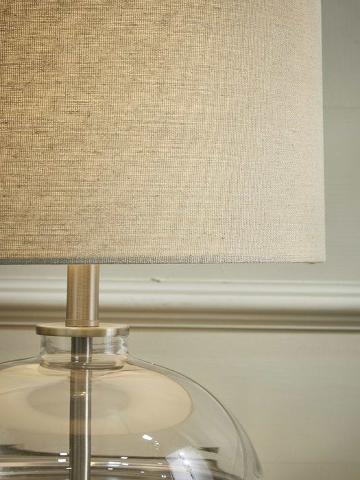 Round Brass Table Lamp