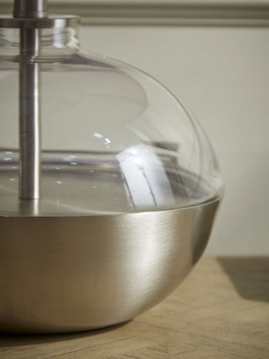 Round Brass Table Lamp