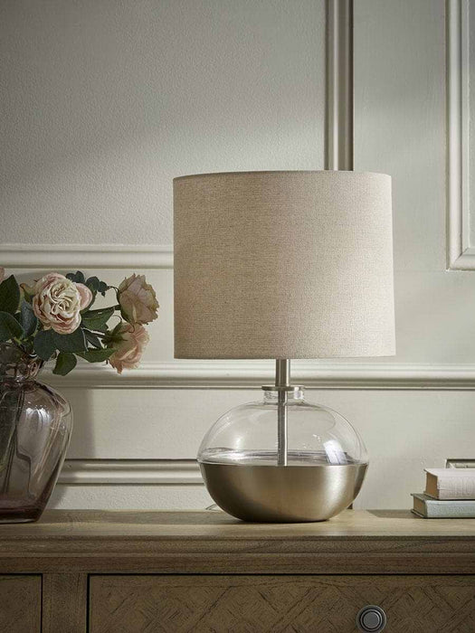 Round Brass Table Lamp