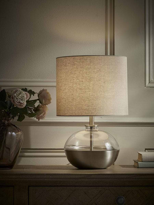 Round Brass Table Lamp