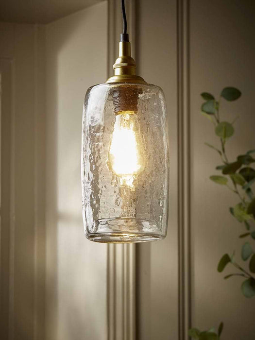 Dimpled Glass Pendant - Column