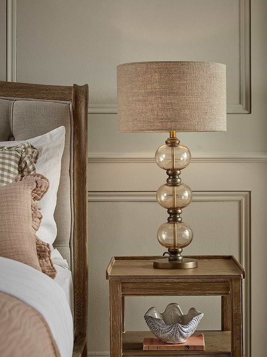 Aged Bubble Glass Table Lamp