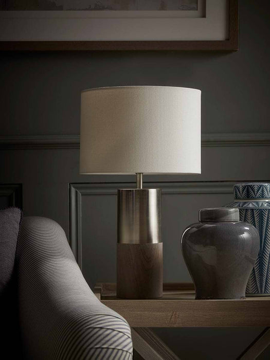 Greywashed Wood Table Lamp