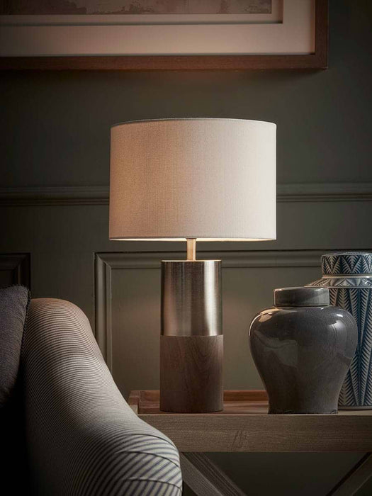 Greywashed Wood Table Lamp