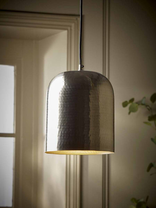 Hammered Antique Brass Pendant