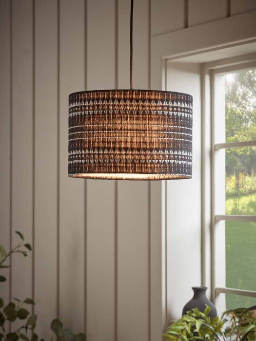 Black & Cream Embroidered Shade - Small