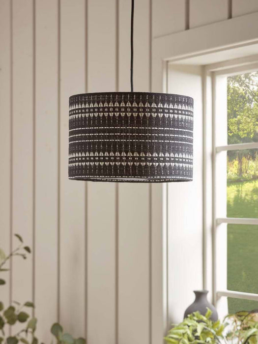 Black & Cream Embroidered Shade - Small
