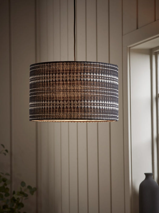 Black & Cream Embroidered Shade - Small