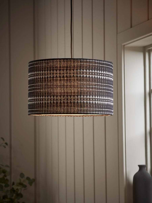 Black & Cream Embroidered Shade - Large
