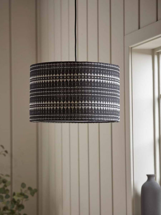 Black & Cream Embroidered Shade - Small