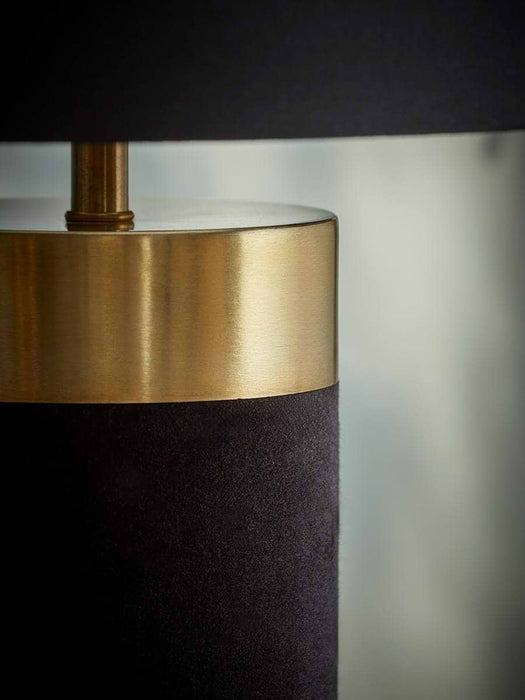 Black Velvet & Gold Table Lamp