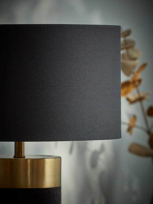 Black Velvet & Gold Table Lamp