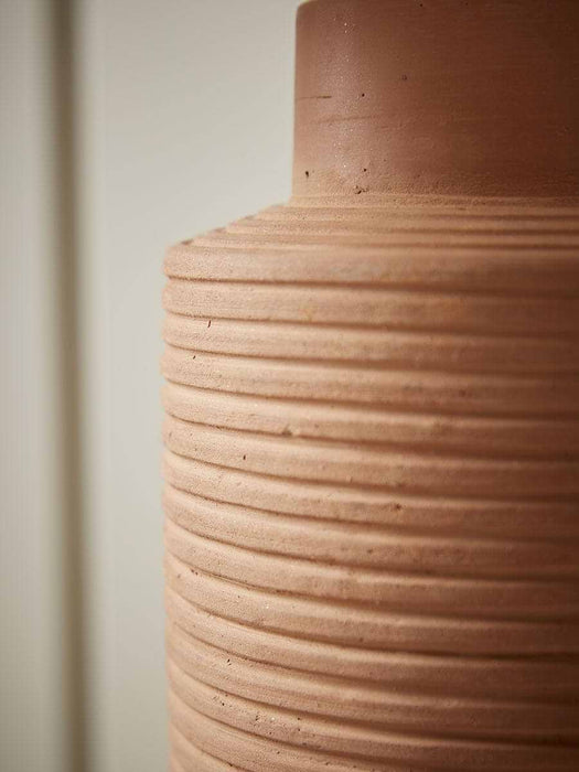 Ribbed Terracotta Table Lamp