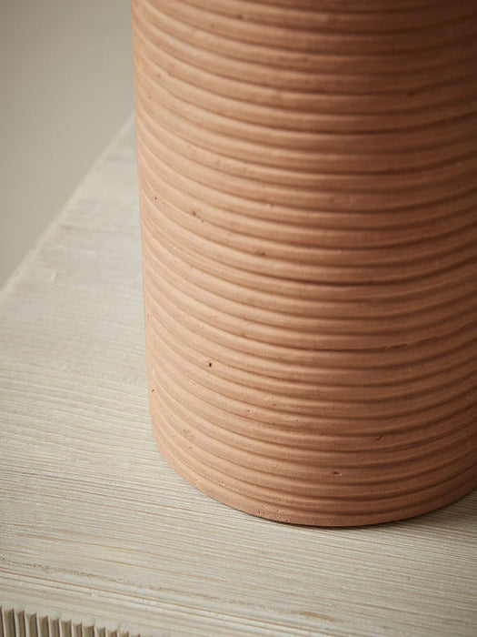 Ribbed Terracotta Table Lamp
