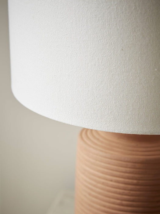 Ribbed Terracotta Table Lamp