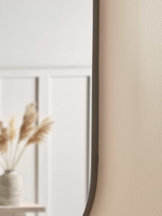 Lozenge Shaped Wall Mirror - Black