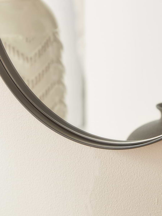 Lozenge Shaped Wall Mirror - Black