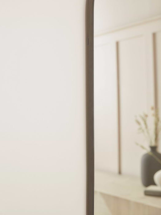 Lozenge Shaped Full Length Mirror - Black