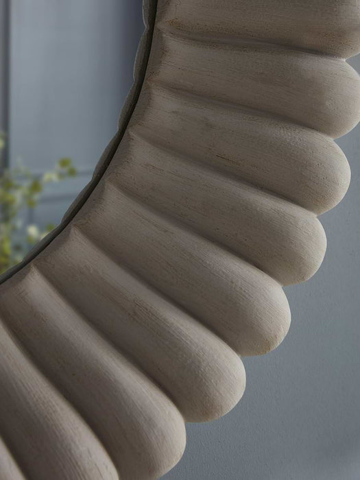 Grey Scalloped Mirror