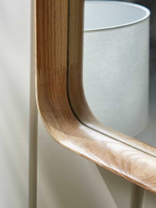 Oak Deep Framed Mirror - Squoval