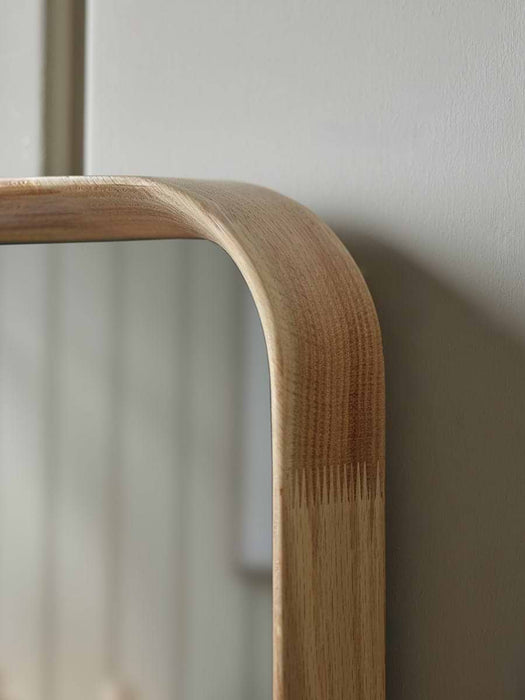 Oak Deep Framed Mirror - Squoval