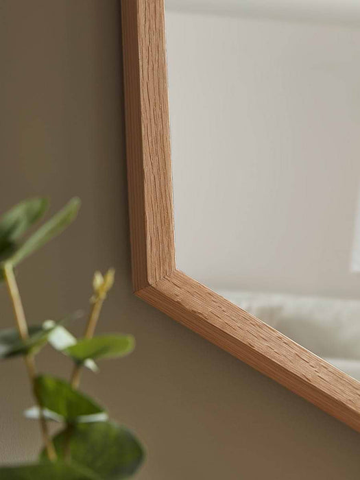 Oak Hexagon Mirror