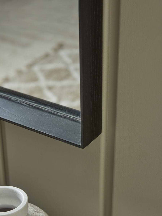 Arched Black Oak Mirror