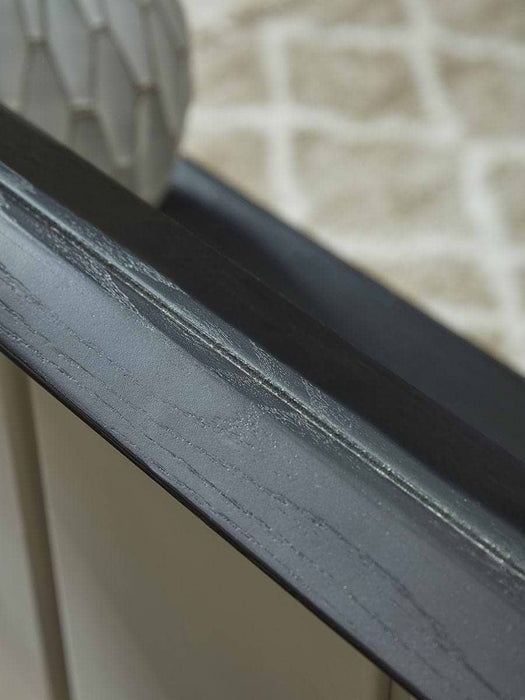Arched Black Oak Mirror