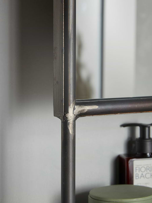 Industrial Mirror Shelf Rack