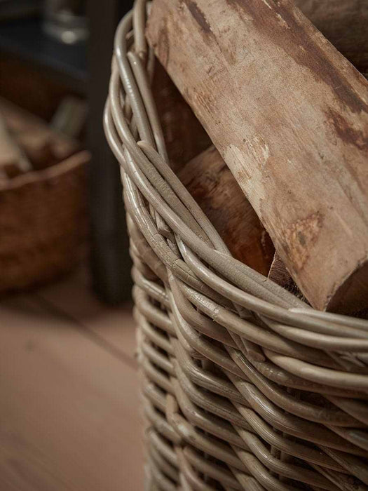 Curved Wicker Log Basket
