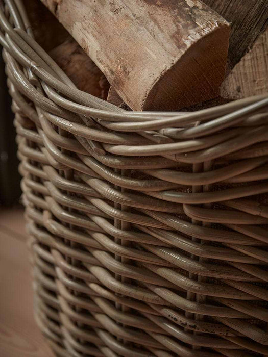 Curved Wicker Log Basket