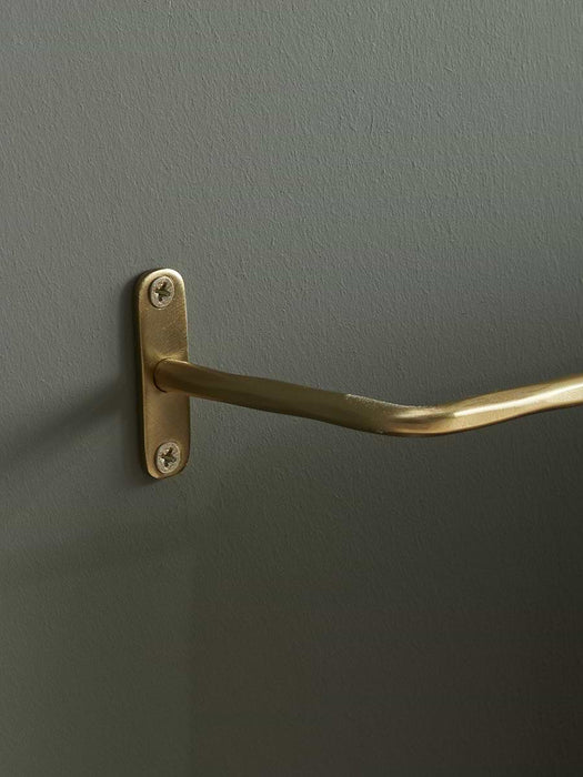 Hammered Brass Towel Rail