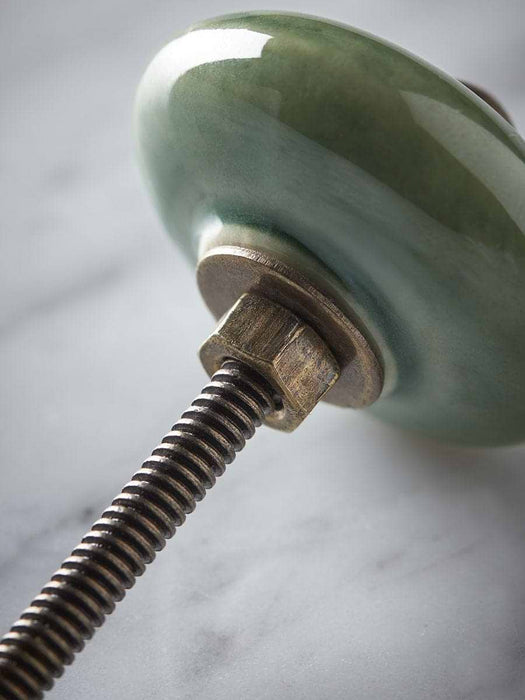 Ceramic Round Knob - Sage