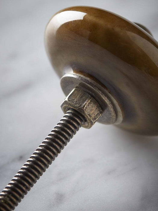 Ceramic Round Knob - Ochre